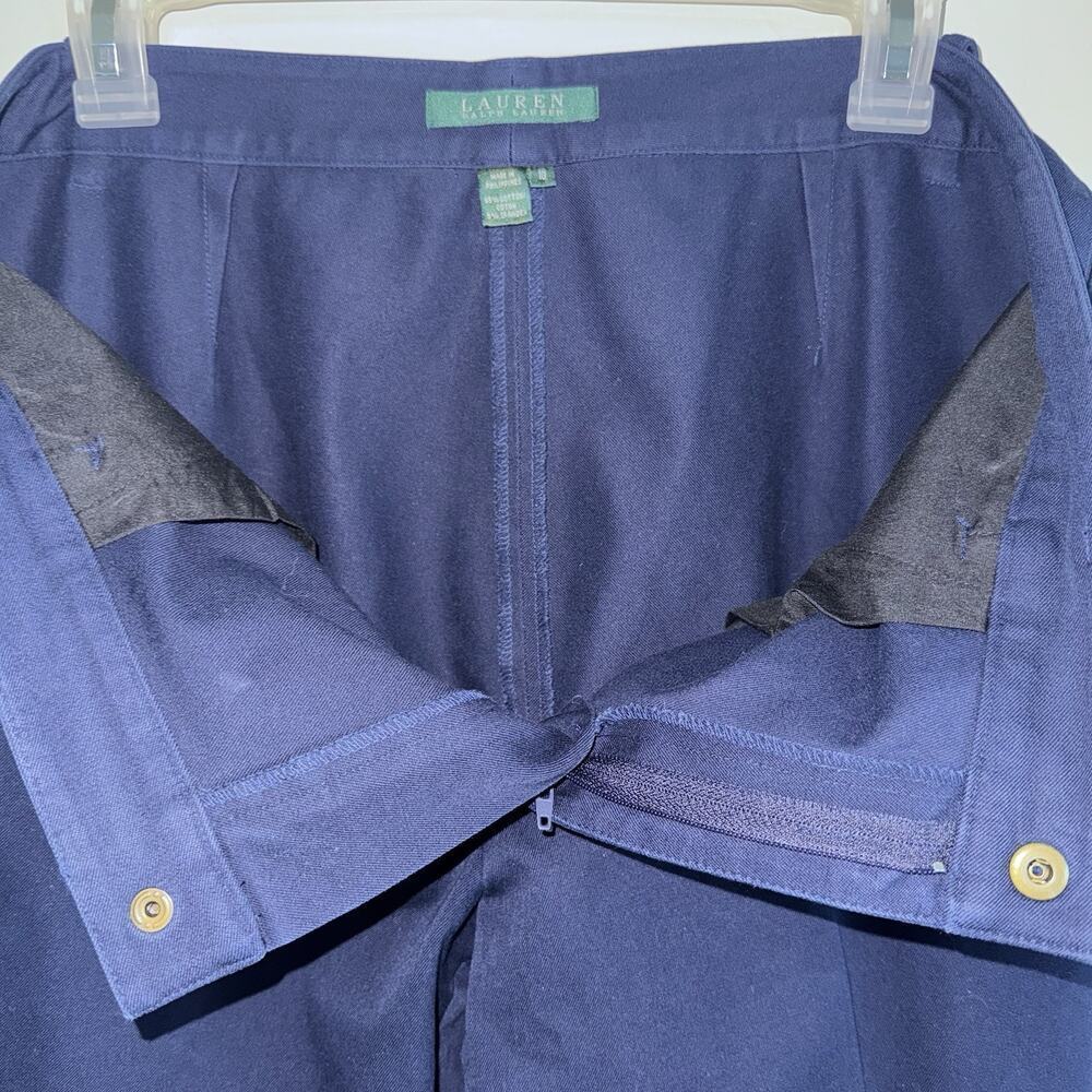 Lauren Ralph Lauren Straight Leg Pants Navy Blue Woman’s Size 10 - Picture 4 of 7